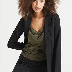 NWT Betabrand Classic Blazer | Stretch Ponte (Black) | Sz Large